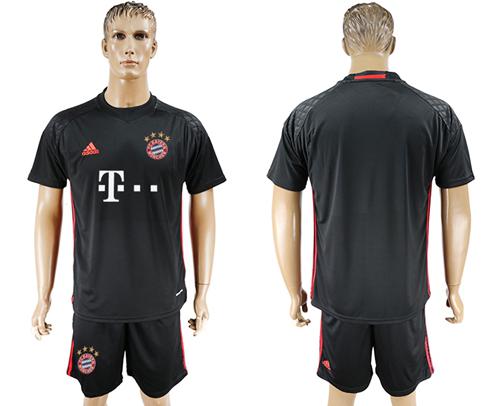 Bayern Munchen Blank Black Goalkeeper Soccer Club Jersey - Click Image to Close